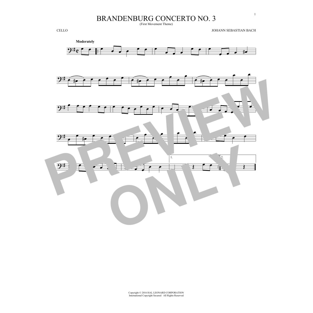 Brandenburg Concerto No. 3 (First Movement Theme)